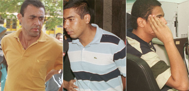 O condenados Erinaldo de Vasconcelos Silva, Rogério Alan Rocha Rios e William Gomes de Miranda